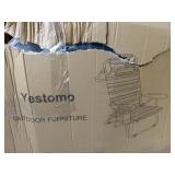 Yestomo Beach Chairs for Adults Heavy Duty, Compact Portable Lay Flat Folding Chair with Backpack Straps and Large Cooler Pouch, Support to 350LBS (Stripes_Blue&Cyan)