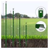 FACTORY SEALED - CoscosX Metal Fence Stakes,3-4-5-7 Feet Sturdy Duty Metal Fence Post,T-Post with No-Dig Pointed Bottom,Heavy Duty Garden U Posts for Durability and Security,Corner Anchors for Yards,P
