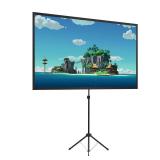 Projector Screen with Stand, Portable Projector Screen and Stand, 60 Inch 16:9, Outdoor Projection Screen, Aluminium Frame, Lightweight and Compact, Easy Setup, Idea for Home Cinema, Backyard Party.