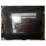 APPEARS NEW - Lorient Home 5 Piece Pintuck King Comforter Set, Chocolate