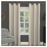 APPEARS NEW - Sun Zero Easton Energy Saving Blackout Grommet Curtain Panel, 40 x 63", Pearl
