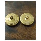 RC50 vintage police buttons brass set of two