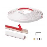 22 ft Outside Vinyl Corner Trim Peel and Stick for Tile and Wall Edges, Furniture Decoration White