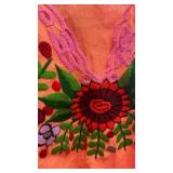 Mexican Embroidered Floral Blouse size L