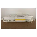 3-Tier White Collapsible Storage Shelf 10.9 x 12.5 x 5.4 inches