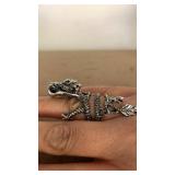 Alloy metal ring set of 2 Dragon Full Finger Ring and claw ring