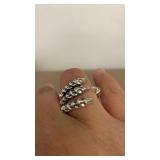 Alloy metal ring set of 2 Dragon Full Finger Ring and claw ring