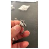 Alloy metal Dragon rings set of 2 adjustable size