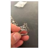 Alloy metal Dragon rings set of 2 adjustable size