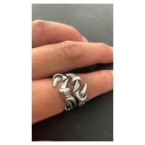 Allow metal claw rings set of 2 adjustable size