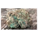 Natural Chrysocolla and Quartz Mineral Specimen from Mexico approx 4x2x1.5 inches