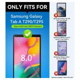 Cantis Case for Samsung Galaxy Tab A T290/T295 (2019 Version), Slim Heavy Duty Shockproof Rugged Protective Case with Kickstand for 8.0 inch Galaxy Tab A Cover for Kids (Black+Blue) DP60