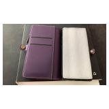 Defencase Compatible with iPhone 16 Case Wallet with RFID Blocking Card Holder for Women and Men, Fashion PU Leather Magnetic Snap Flip Zipper Strap Wallet Phone Case for iPhone 16 6.1\", Purple DP60