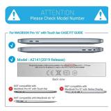 IBENZER Compatible with MacBook Pro 16 Inch Case A2141 Release 2020 2019, Hard Shell Case, Rocky Gray, T16-RKGY+1TC DP60