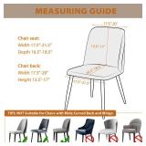 Gollense Velvet Curved Back Chair Covers for Dining Room Set of 4, Mid Century Modern Chair Slipcovers, Semi Circle Back Chair Seat Protector for Kitchen Living Room (Taupe) DP60