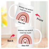 ERYUWOZA 36th Birthday Gifts Ideas, 36th Birthday Decorations for Her Him Women Men, 1989 Turning 36 Year Old Birthday Coffee Mug Cup, 11oz DP60