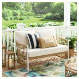 Retails for $150! Better Homes & Gardens Lilah Outdoor Wicker Loveseat, White