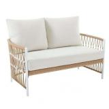 Retails for $150! Better Homes & Gardens Lilah Outdoor Wicker Loveseat, White