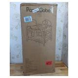 Retails $170! Pamo Babe 4 in 1 Portable Baby Crib Deluxe Nursery Center, Foldable Travel Playard with Bassinet, Mattress, Changing Table for Newborn, Infant, Toddler(Black)