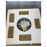 Retails for $142! 20" Retro Industrial Steampunk Ceiling Fans with Lights and Remote,Low Profile Flush Mount Bladeless Ceiling Fan with Light,Nautical Style 6 Speeds for Bedroom Kitchen Island Bar Caf