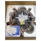 Retails for $142! 20" Retro Industrial Steampunk Ceiling Fans with Lights and Remote,Low Profile Flush Mount Bladeless Ceiling Fan with Light,Nautical Style 6 Speeds for Bedroom Kitchen Island Bar Caf