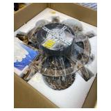 Retails for $142! 20" Retro Industrial Steampunk Ceiling Fans with Lights and Remote,Low Profile Flush Mount Bladeless Ceiling Fan with Light,Nautical Style 6 Speeds for Bedroom Kitchen Island Bar Caf