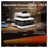 Retails for $280! HTVRONT Auto Heat Press 2 - Heat Press Machine for T Shirts with Adjustable Pressure & Higher Heating Height, Heats Up Fast & Evenly Heat Press 15x15 for HTV, Sublimation, Heat Trans