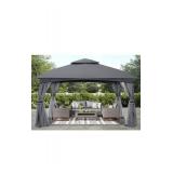 Retails $320! ABCCANOPY 10x12 Outdoor Gazebo - Patio Gazebo with Mosquito Netting, Outdoor Canopies for Shade and Rain for Lawn, Garden, Backyard & Deck (Dark Gray)