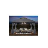 Retails $320! ABCCANOPY 10x12 Outdoor Gazebo - Patio Gazebo with Mosquito Netting, Outdoor Canopies for Shade and Rain for Lawn, Garden, Backyard & Deck (Dark Gray)