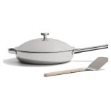 Retails for $179! Our Place Titanium Always Pan Pro - 10.6 (2.8 Qt) No-Coating Nonstick Skillet | Tri-Ply Titanium & Stainless Steel | Safe for Oven, Induction & All Cooktops up to 1000 F | Includes S