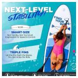 Retails for $160! Quashley Inflatable Stand Up Paddle Board,10-11ft Inflatable Paddleboards 32/34 Inch Wide,All Around SUP for Beginners with Lightweight Paddle,Hand Pump,Backpack,Leash,Durable & Port