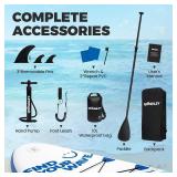 Retails for $160! Quashley Inflatable Stand Up Paddle Board,10-11ft Inflatable Paddleboards 32/34 Inch Wide,All Around SUP for Beginners with Lightweight Paddle,Hand Pump,Backpack,Leash,Durable & Port