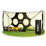 Retails for $150! 12x6 FT Soccer Goal with Precision Target Portable Soccer Net with Removable 10-Hole Target, Portable Design, Quick Setup, Ground Stakes & Collapsible Frame for Indoor/Outdoor Traini