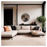 Retails +$675! Sanford Ivory 16 in. X 32 in. Matte Porcelain Stone Look Floor and Wall Tile (14 sq. Ft. /Case) (Quantity of 20 Cases, total coverage of 280 sqft sold in this lot)