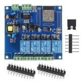 AC/DC Power Supply ESP32 Development Board Programmable Development Board Wireless WiFi 4 Way Channel 5V Relay Module ESP32-WROOM-32E for Arduino AC 90-250V / DC 7-30V