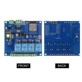 AC/DC Power Supply ESP32 Development Board Programmable Development Board Wireless WiFi 4 Way Channel 5V Relay Module ESP32-WROOM-32E for Arduino AC 90-250V / DC 7-30V