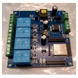 AC/DC Power Supply ESP32 Development Board Programmable Development Board Wireless WiFi 4 Way Channel 5V Relay Module ESP32-WROOM-32E for Arduino AC 90-250V / DC 7-30V