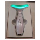 Dopsikn 7 Color Galvanic Machines - Red Light Therapy for Face and Neck, Face Massager Tool for Wrinkles, Double Chin, Vibrating Facial Massager with Thermals - Retail: $24