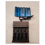 6Pcs 18650 Rechargeable Battery With 18650 Rechargeable Battery Charger, Universal Charger for 18ï¿µ650 3.7V Li-ion Battery