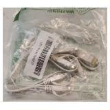 Cat 6 Ethernet Cable 0.5ft 6 Pack High Speed Flat Network Cable with Rj45 Connectors, Short Internet Cable for Patch Panel, Switch - White