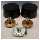 Bwxcie Modern Semi Flush Mount Ceiling Light 2 Pack, Metal Ceiling Light Fixture,E26 Ceramic Lamp Head, Black and Gold Ceiling Lamp for Hallway Kitchen Entryway Bedroom Laundry Room (10Inch) - Retail: