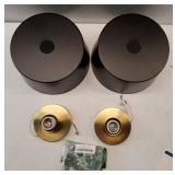 Bwxcie Modern Semi Flush Mount Ceiling Light 2 Pack, Metal Ceiling Light Fixture,E26 Ceramic Lamp Head, Black and Gold Ceiling Lamp for Hallway Kitchen Entryway Bedroom Laundry Room (10Inch) - Retail: