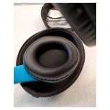 ZIHNIC Bluetooth Headphones Over-Ear, Foldable Wireless and Wired Stereo Headset Micro SD/TF, FM for Cell Phone, PC,Soft Earmuffs &Light Weight for Prolonged Wearing (Black/Blue) - Retail: $17
