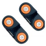 LEQMG Cam Cleat Marine Boat Fast Entry Rope, Composite 2 Row Matic Ball Bearing, Sailing Sailboat Equipment(Orange,2 Pcs) - Retail: $18