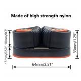 LEQMG Cam Cleat Marine Boat Fast Entry Rope, Composite 2 Row Matic Ball Bearing, Sailing Sailboat Equipment(Orange,2 Pcs) - Retail: $18