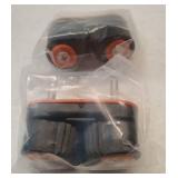 LEQMG Cam Cleat Marine Boat Fast Entry Rope, Composite 2 Row Matic Ball Bearing, Sailing Sailboat Equipment(Orange,2 Pcs) - Retail: $18
