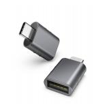 USB C to USB Adapter Pack of 2, USB 3.0 Female to Thunderbolt 4/3 Adapter Compatible with MacBook Pro Air 2024, Surface, iPad, iPhone, Galaxy Notebook, XPS and More Type C Devices, Space Grey - Retail