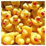 DZTIAN 51-Pieces Float & Squeak Mini Rubber Duck Baby Bath Ducky Sound Shower Toys for Kids Celebrate The Joy of The Children