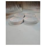 Plant Saucer Pot Tray Planter Saucers 4 Pack 4 in,5 6 7 8 9 10 11 12 13 Inch for Indoors Outdoor, Durable Sturdy Ceramic Flower Drainage drip Water Tray for Glazed Pots Base (4 Inch-White) - Retail: $