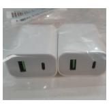 2 Pack USB C Charger Block, Dual Port Type C Wall Charger Fast Charging 20W Power Adapter Cube for iPhone 14/14 Pro/14 Pro Max/14 Plus/13/12/11, XS/XR/X, iPad, Samsung, More